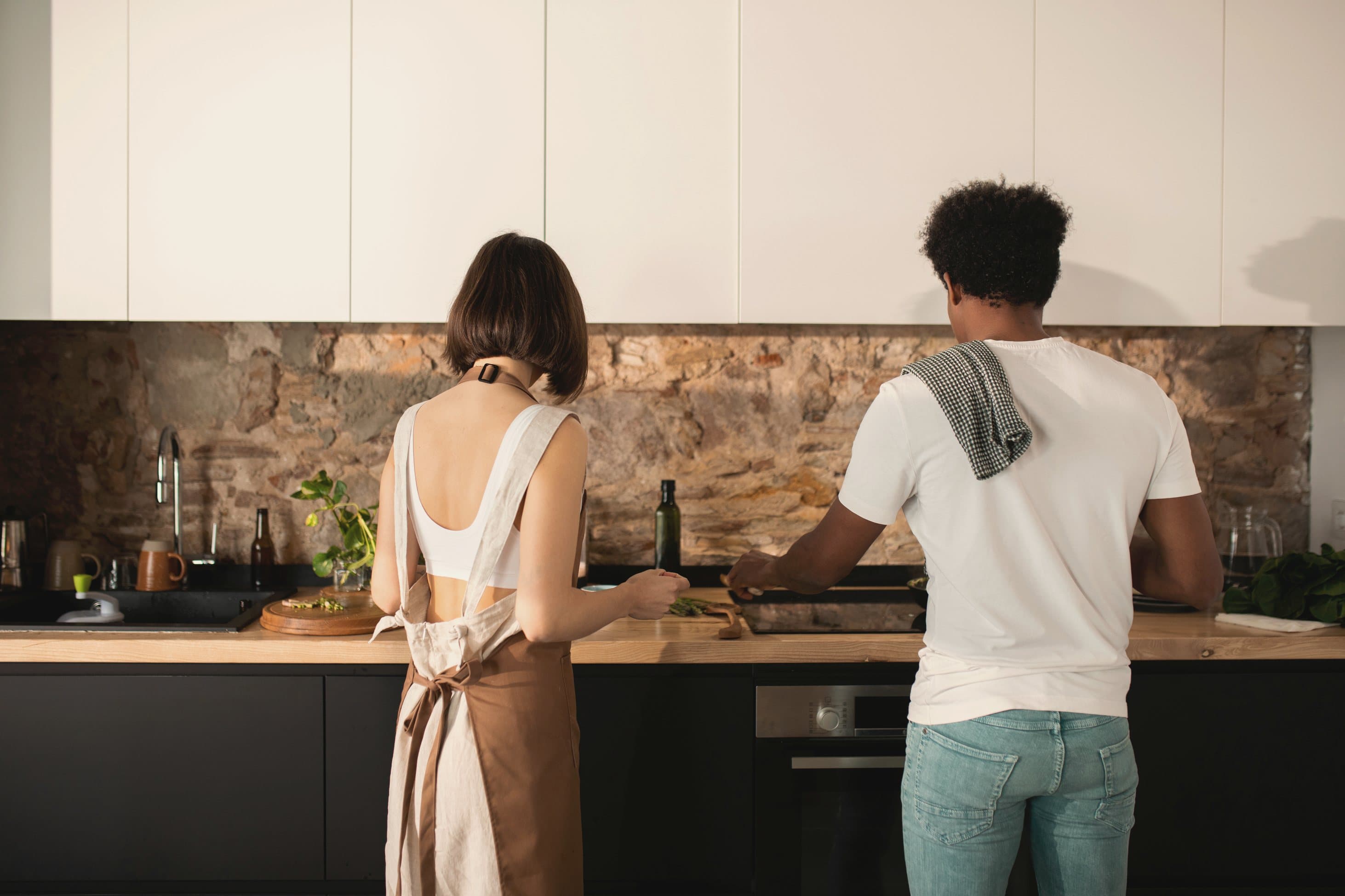 A Florida homebuyer reviewing VA loan numbers at a kitchen table in warm natural light