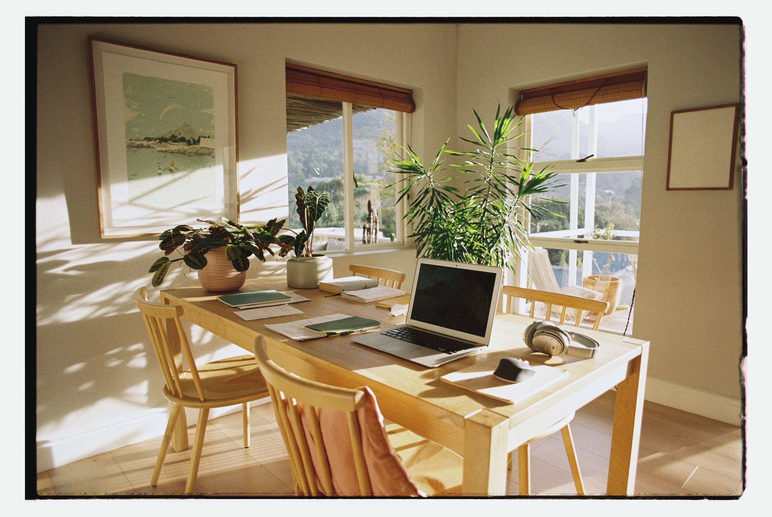A home office desk setup for planning mortgage payment numbers
