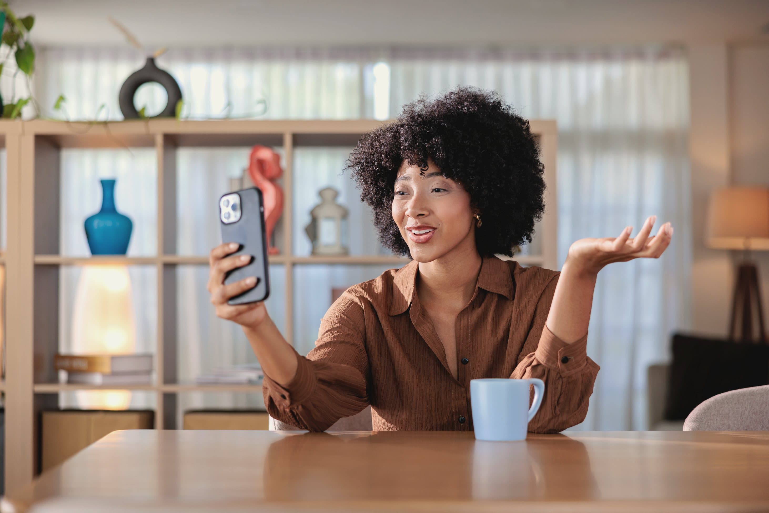 A Florida homebuyer getting mortgage questions answered on a video call